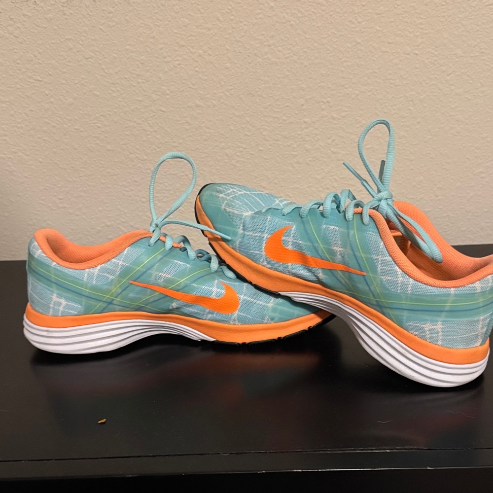 Nike Teal and Orange Running Shoes